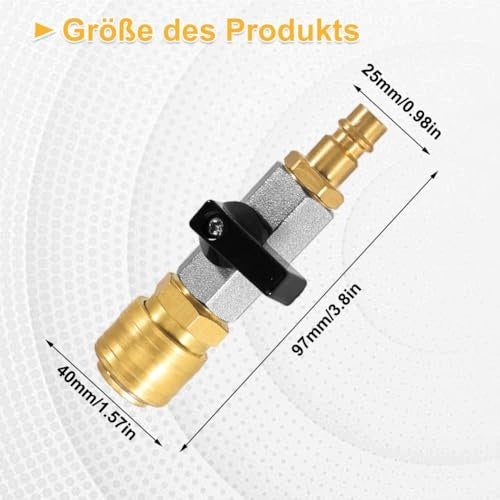COMPRESSED AIR SHUT-OFF FAUCET BALL VALVE 3/8 INCH for home gift Manufacturer code Bez marki