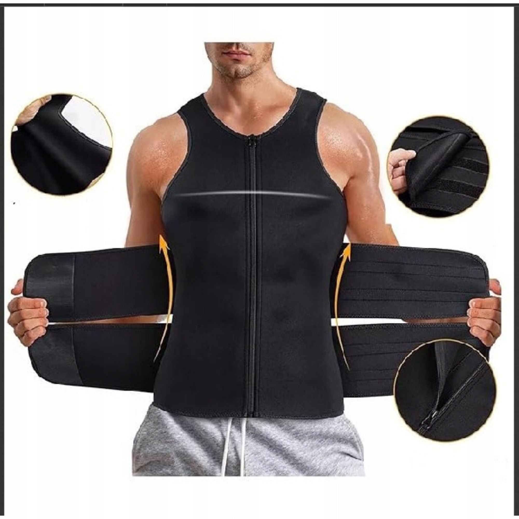 COMPRESSION SLIMMING WAIST CORSET WITH VELCRO, L Size L