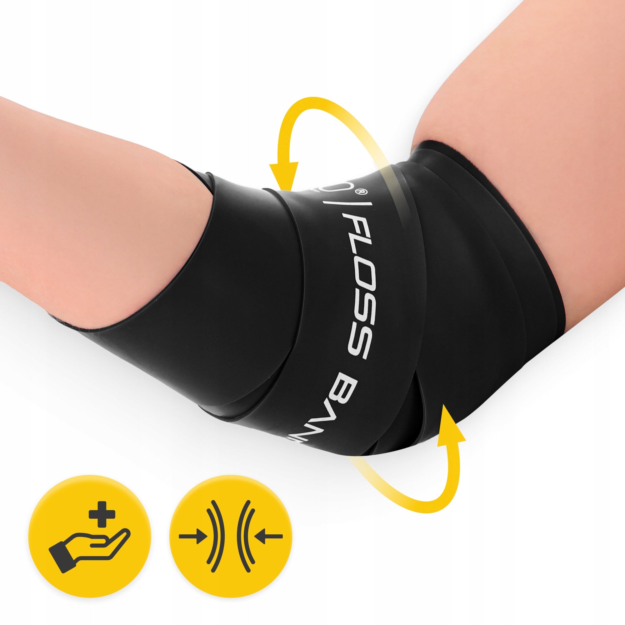 COMPRESSION TAPE FLOSS BAND RUBBER FOR MUSCLE REHABILITATION FLOSSING 1,5 MM Brand 4FIZJO