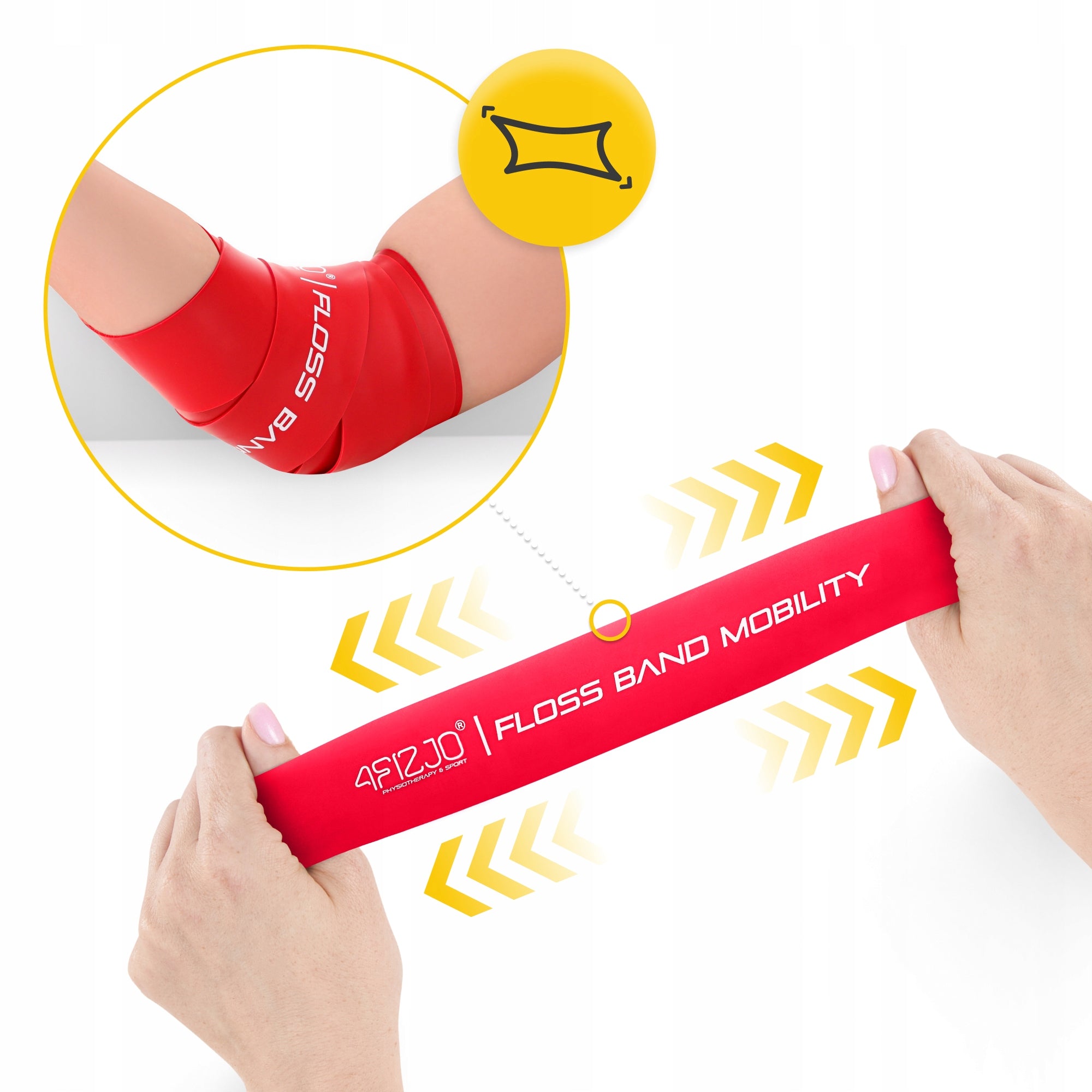 COMPRESSION TAPE FOR REHABILITATION FLOSS BAND MUSCLE RUBBER FLOSSING 1,5 MM Brand 4FIZJO