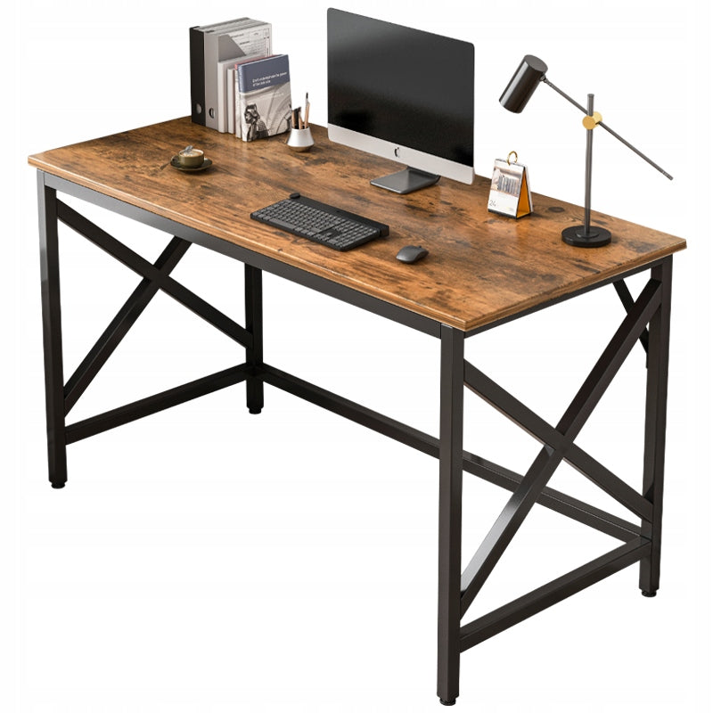 COMPUTER DESK INDUSTRIAL TABLE RUSTIC BRONZE METAL LOFT FRAME