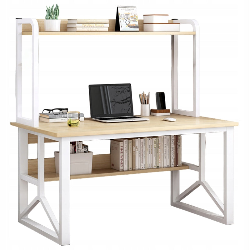 COMPUTER DESK LIGHT OAK LAPTOP GAMING TABLE MODERN LOFT 120 CM