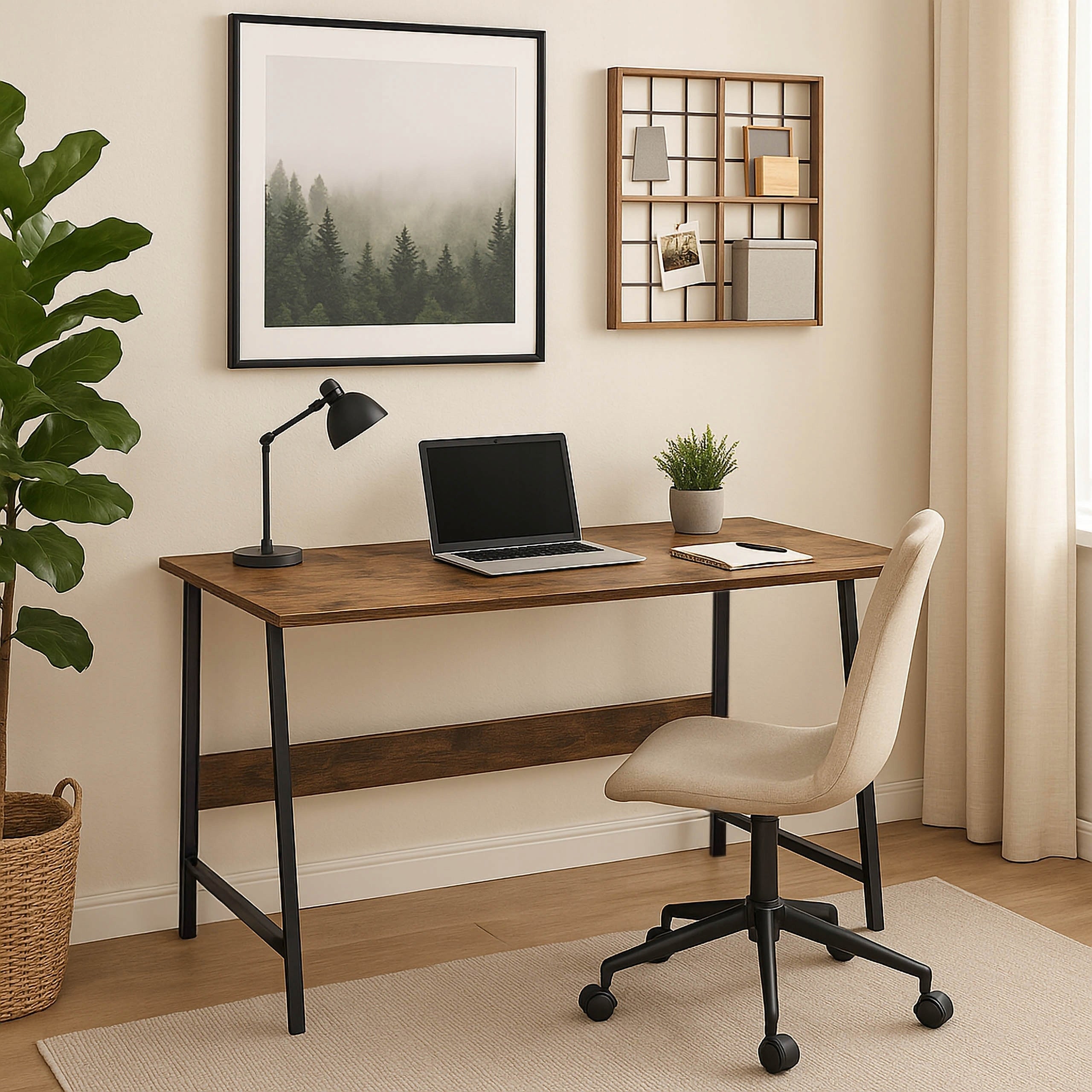 COMPUTER DESK LOFT INDUSTRIAL METAL LARGE TABLE FOR HOME OFFICE Brand LoftInspired