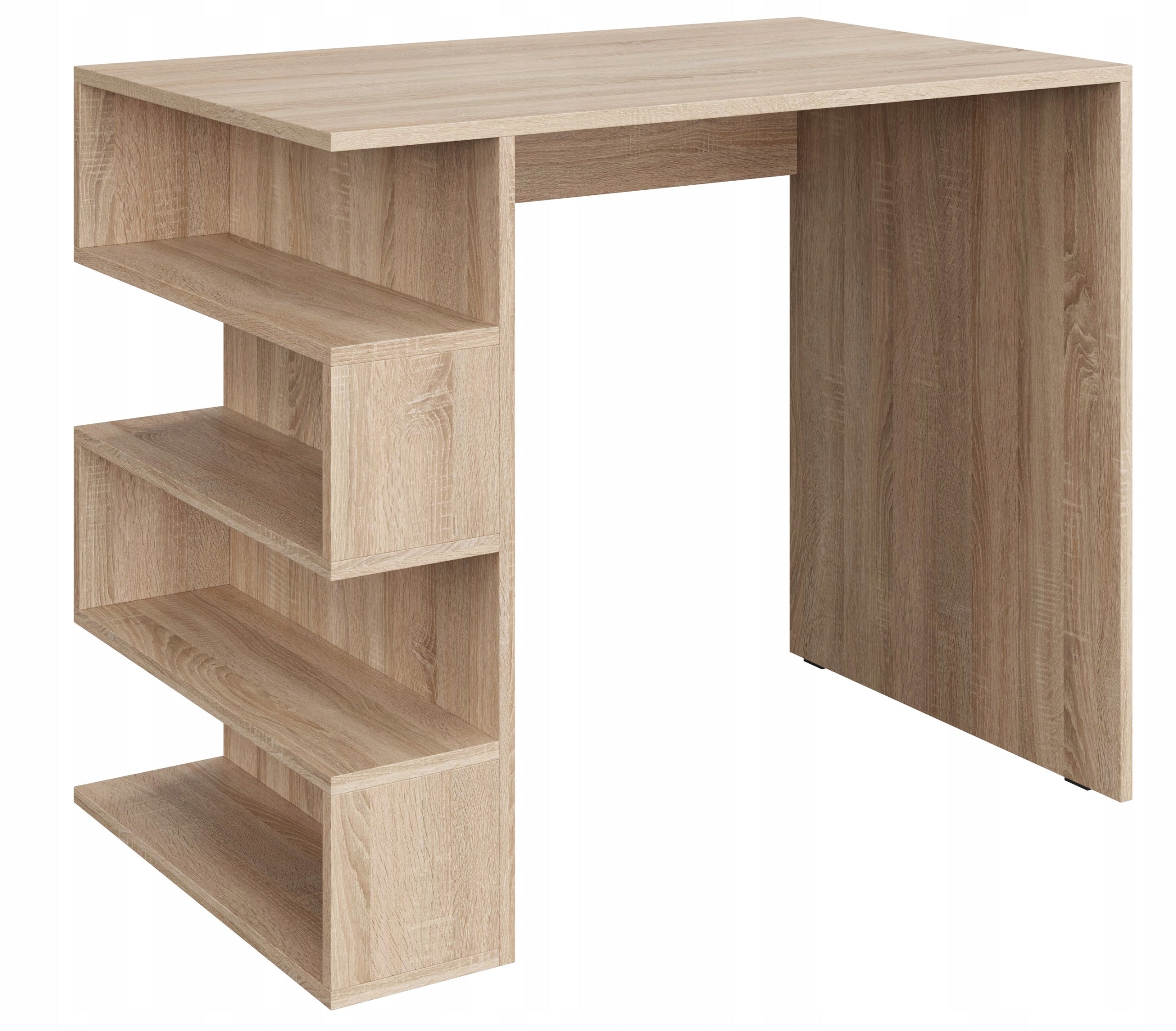 COMPUTER DESK TABLE OAK SONOMA BOOKCASE MAT 90cm STERN T-12 BlancFurniture