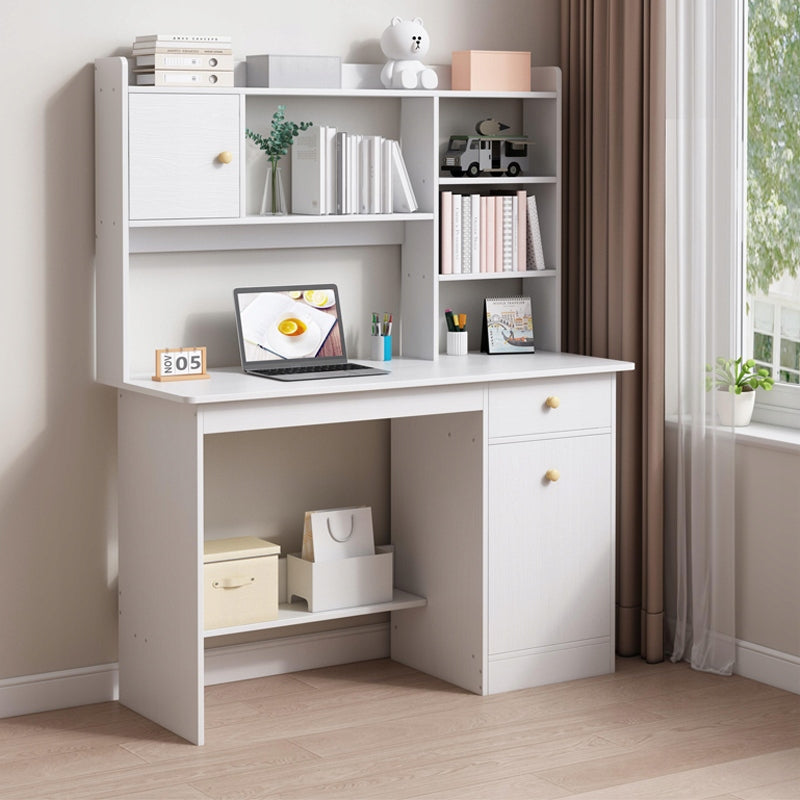 COMPUTER DESK WHITE LOFT FOR LAPTOP MODERN SCANDINAVIAN 7 SHELVES EAN (GTIN) 5904890437562
