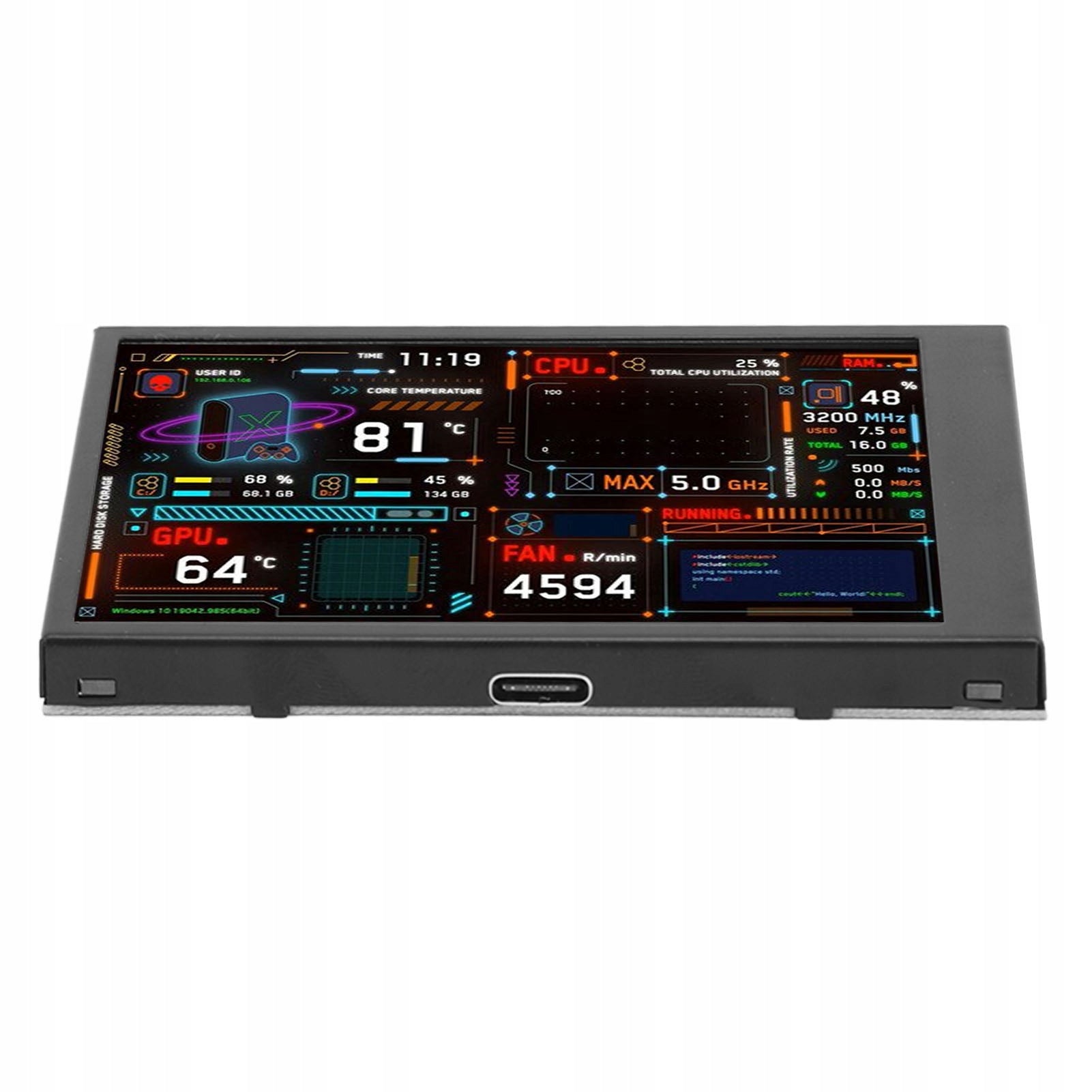 COMPUTER FRAME TEMPERATURE MONITOR PC CPU 3.5" Brand no brand