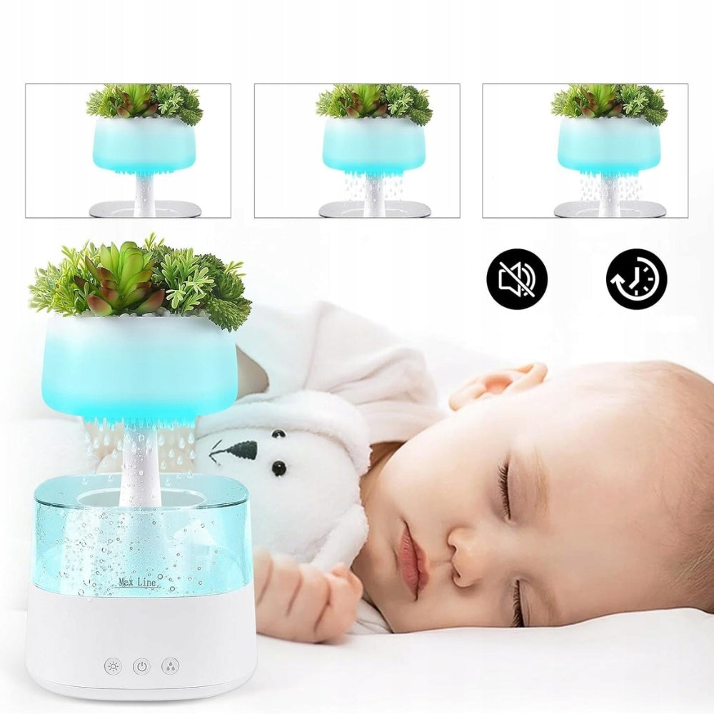 CONBLOM RAIN HUMIDIFIER WITH LED FUNCTION, 450 ML, WHITE, REMOTE CONTROL, TIMER Power 24 W