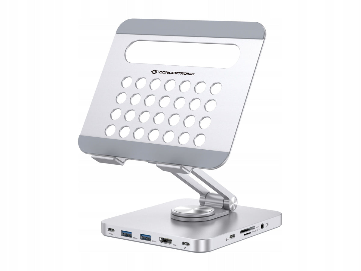 CONCEPTRONIC Tablet Halterung inkl. 8-in-1 Docking silver Manufacturer Conceptronic