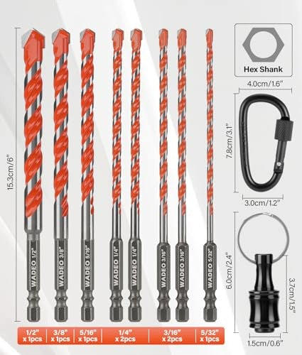 CONCRETE DRILL BITS SET WITH PENDANT HOME DRILLING TOOLS FOR HOME Manufacturer code SWC5908151417935