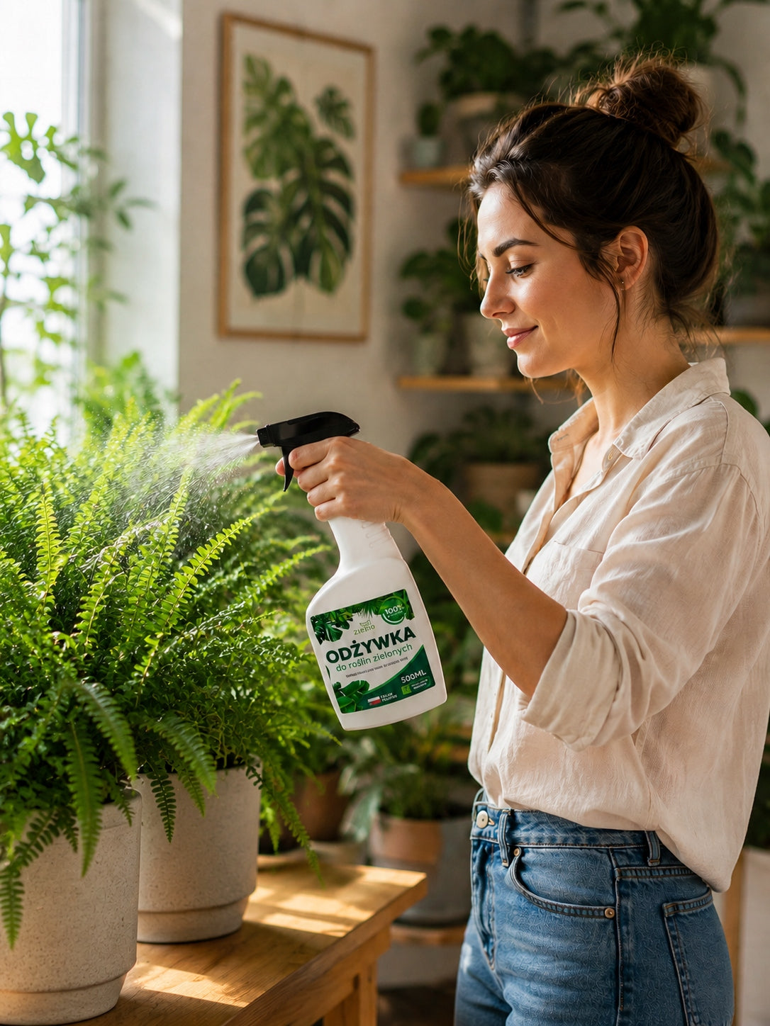 CONDITIONER FERTILIZER MIST FOR LEAVES OF GREEN PLANTS MONSTERY PALM FICUS FERN Packaging status original