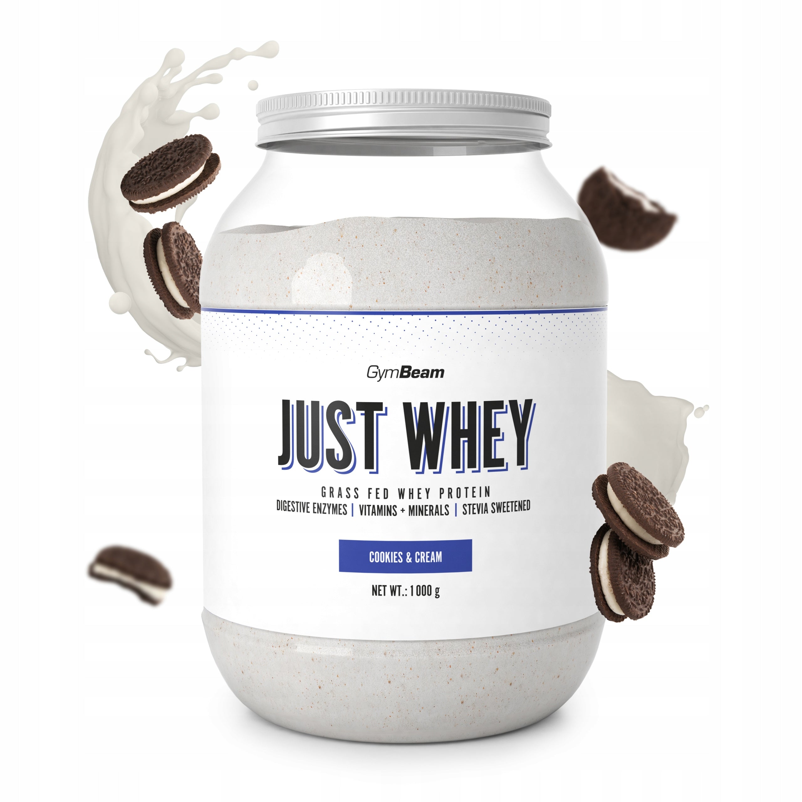 CONDITIONER WHEY PROTEIN JUST WHEY WPC WPI WPH GymBeam 1000g cookies&cream