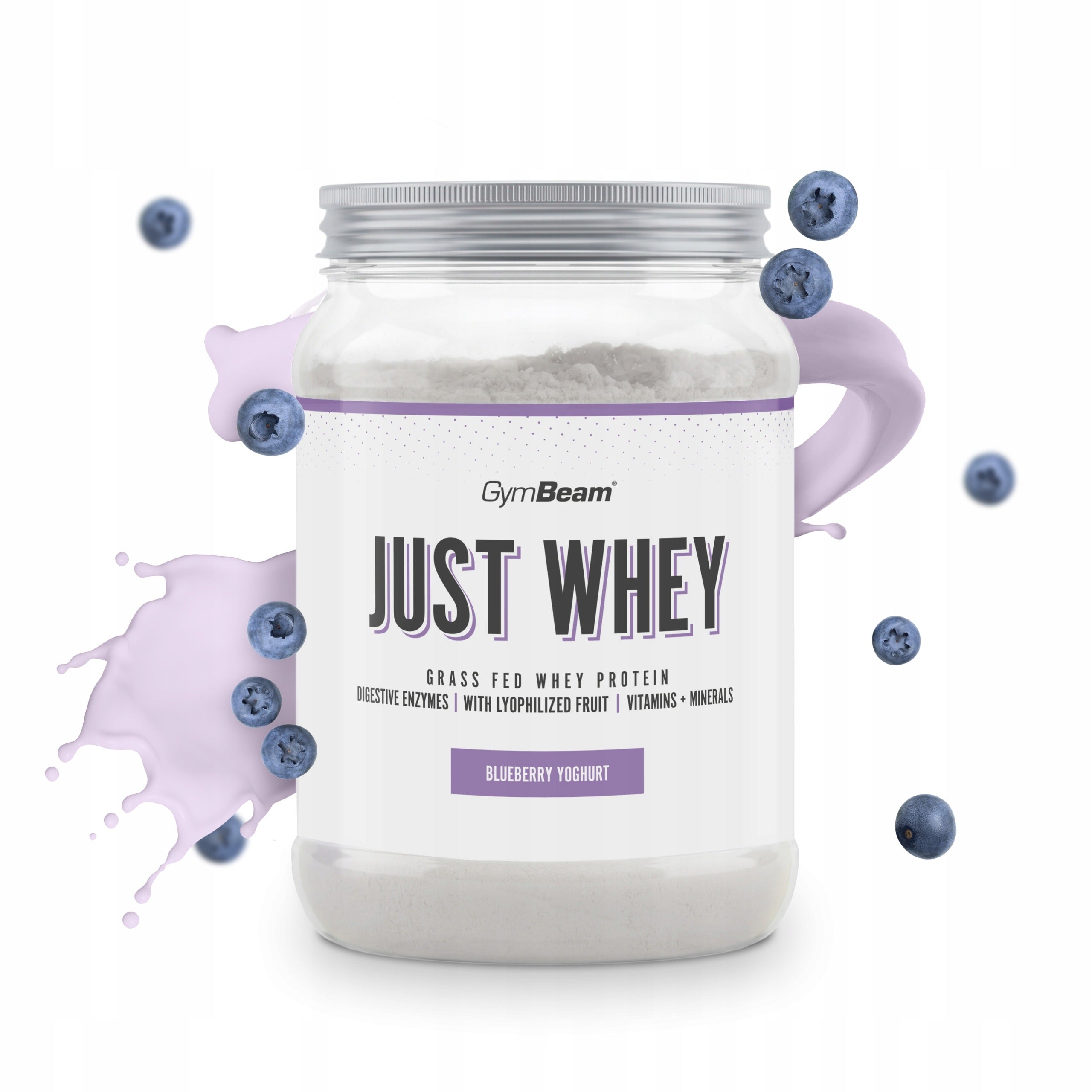 CONDITIONER WHEY PROTEIN JUST WHEY WPC WPI WPH GymBeam 500g blueberry