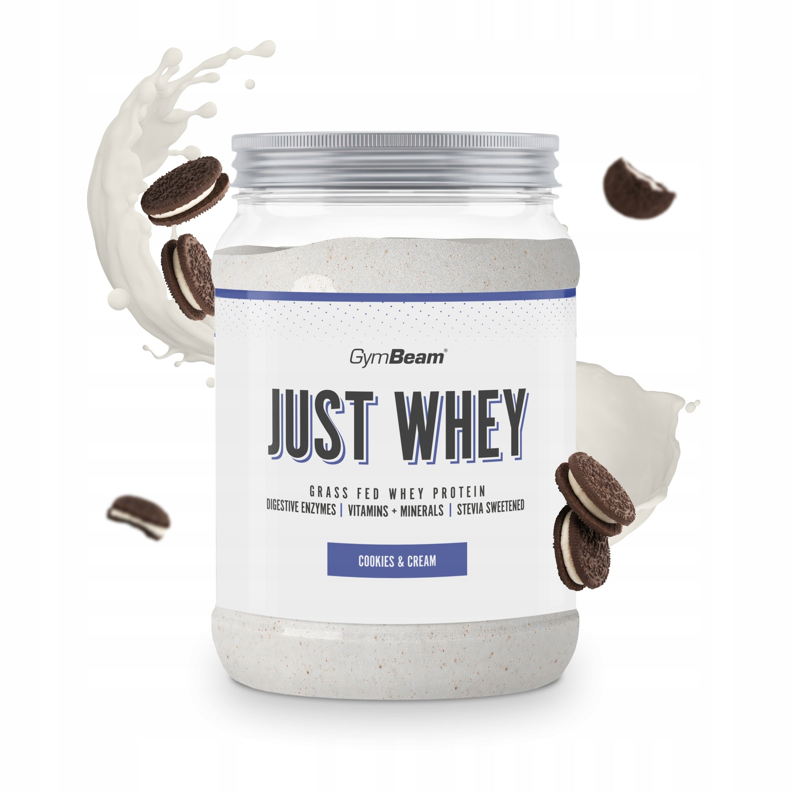 CONDITIONER WHEY PROTEIN JUST WHEY WPC WPI WPH GymBeam 500g cookies&cream