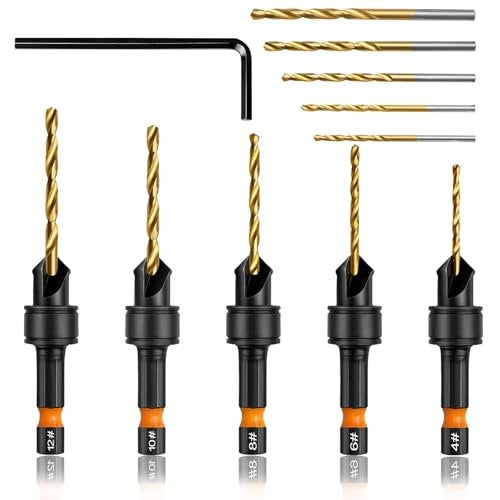 CONICAL DRILL BITS SET OF 12 PIECES FOR WOOD TITANIUM STEEL DIY steel Brand no brand