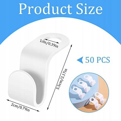 CONNECTING HOOKS FOR CLOTHES HANGERS SET OF 50 PCS WHITE FOR HOME Manufacturer code Bez marki