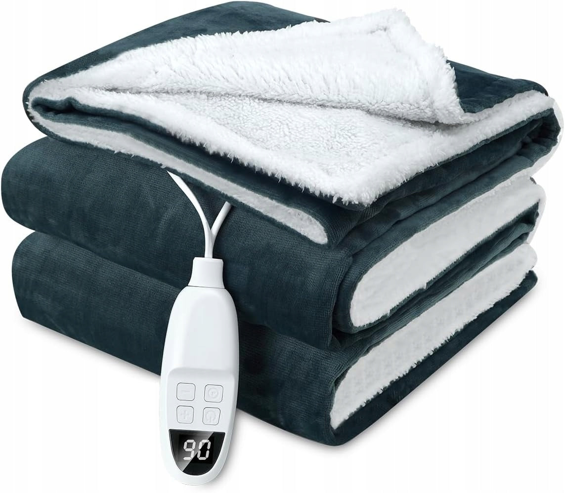 CONOPU Electric Blanket Soft Grey/White 180x130cm 150W