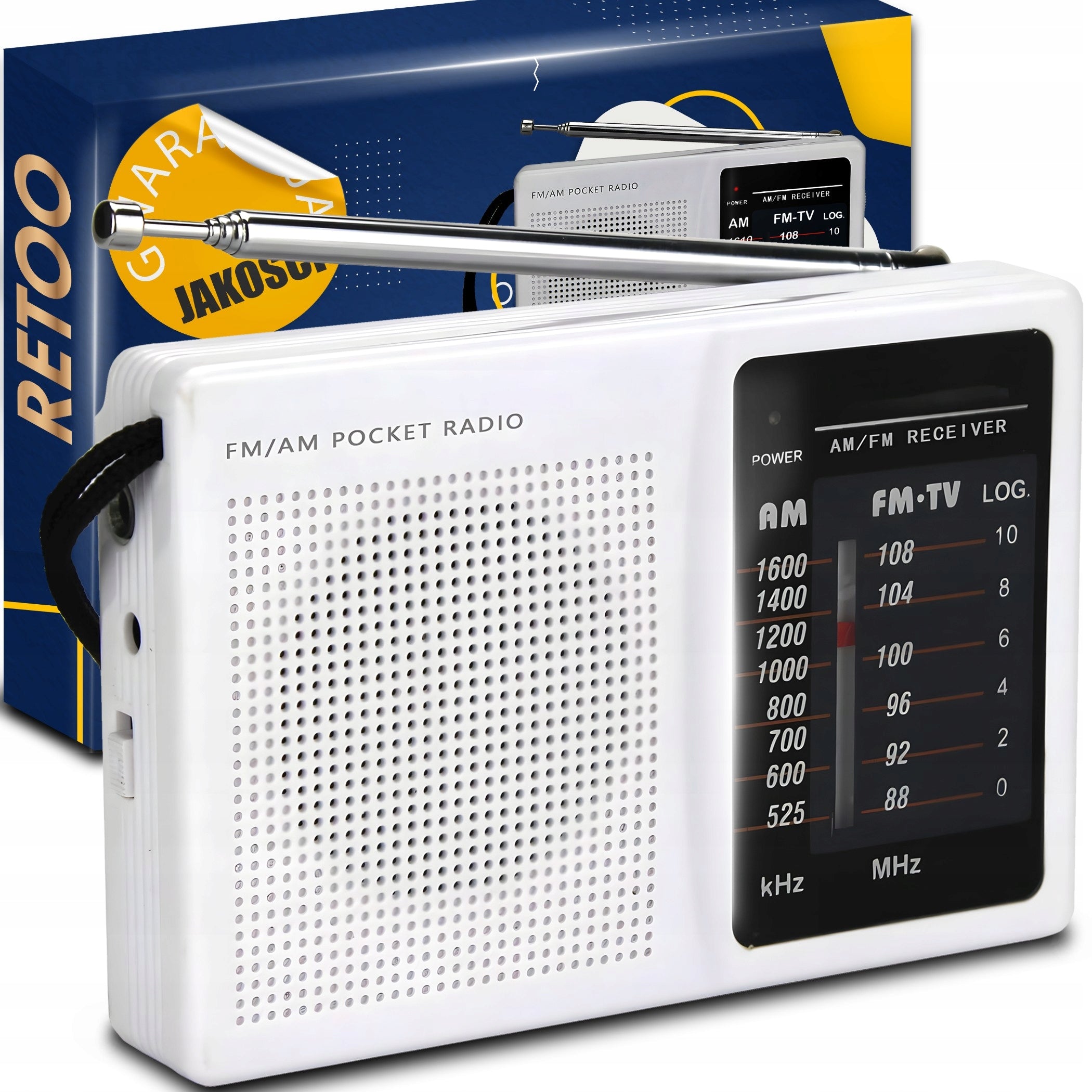 CONSTRUCTION KITCHEN RADIO PORTABLE FM AM BATTERY OPERATED POCKET JACK SMALL