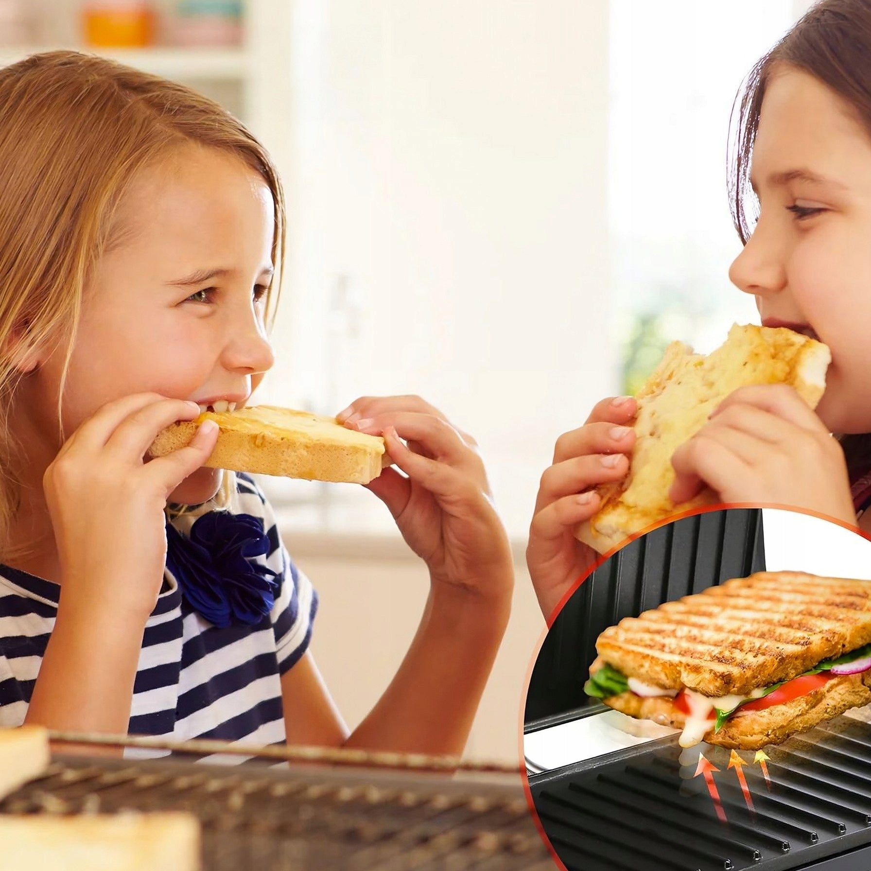 CONTACT GRILL ELECTRIC TOASTER FOLDING TOASTER PANINI SANDWICHES 750W Brand RETOO