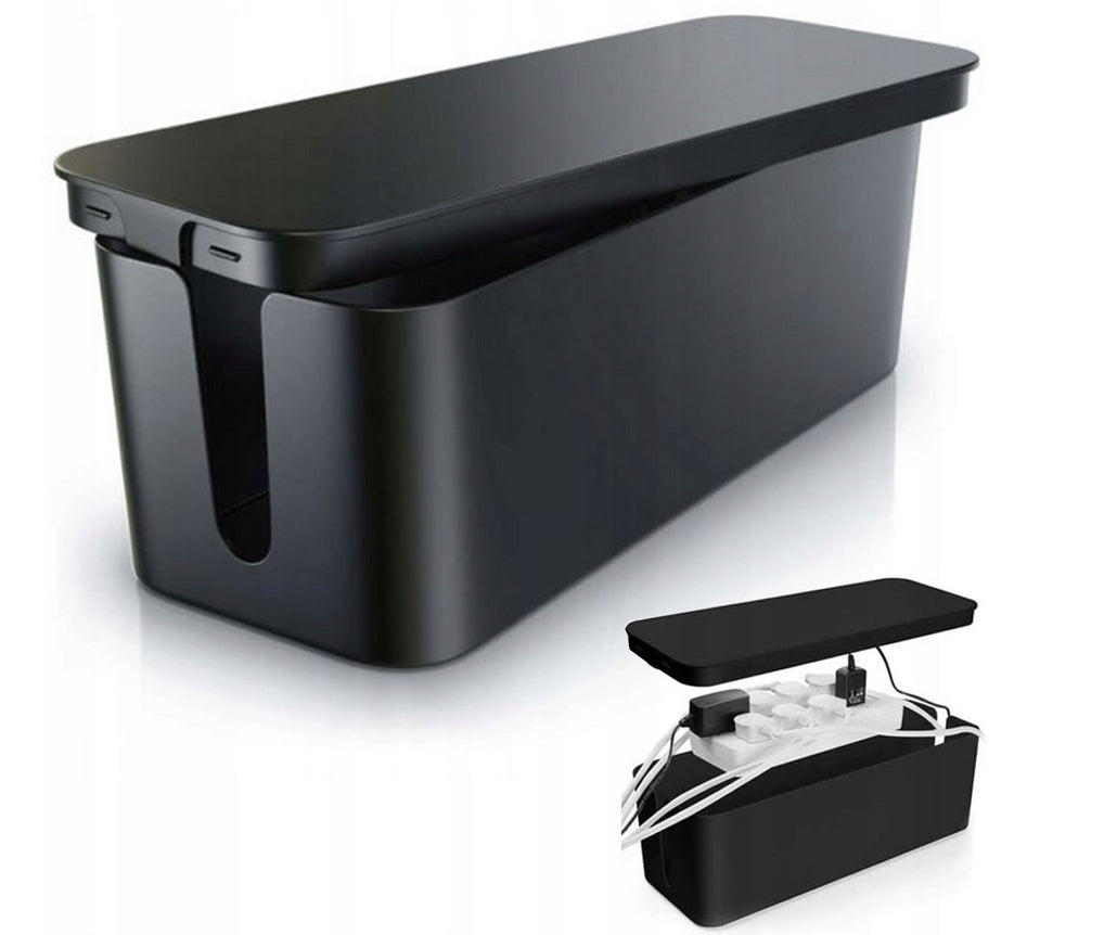 CONTAINER CABLE ORGANIZER BOX CABLE STRIP M BLACK