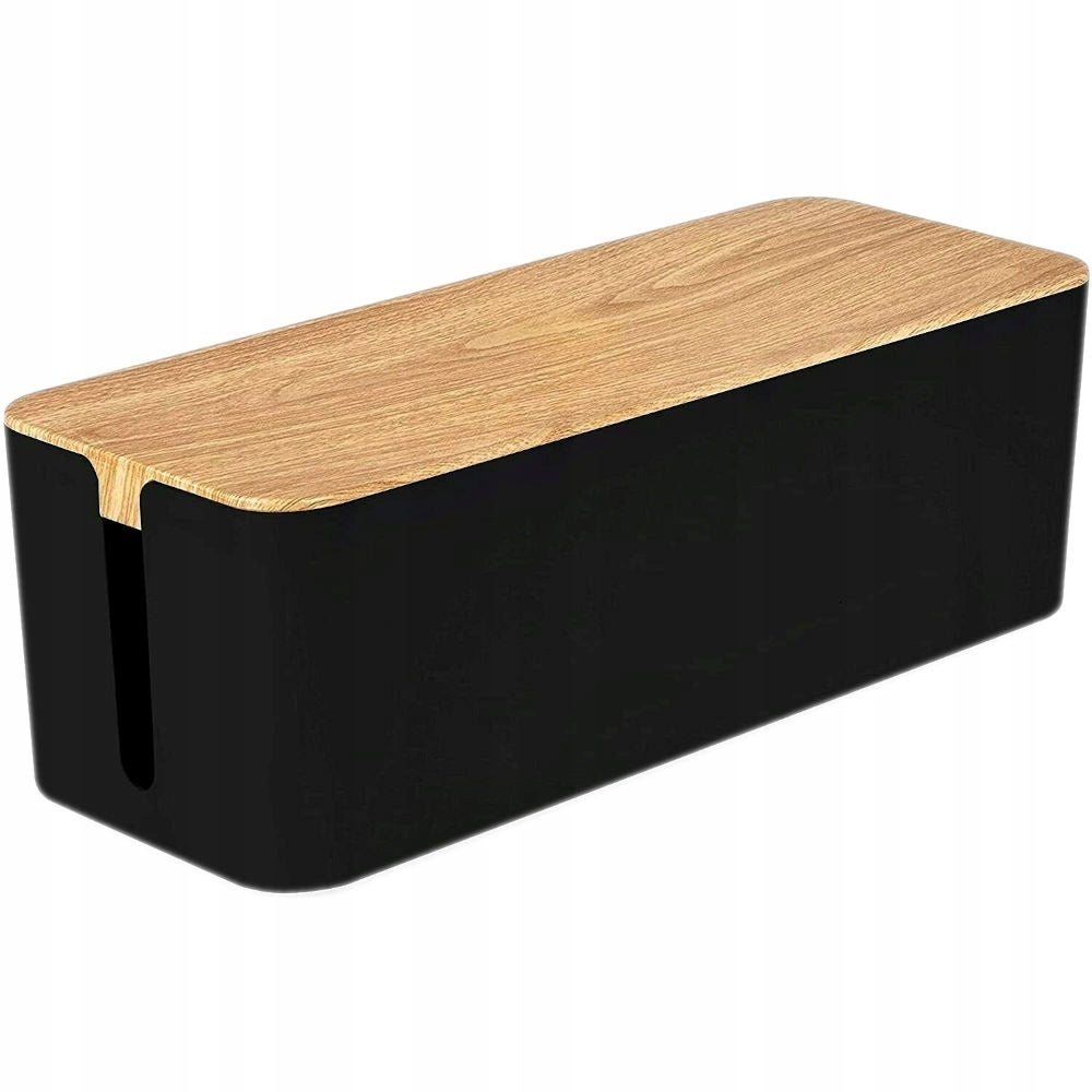 CONTAINER CABLE ORGANIZER BOX WOOD LARGE L