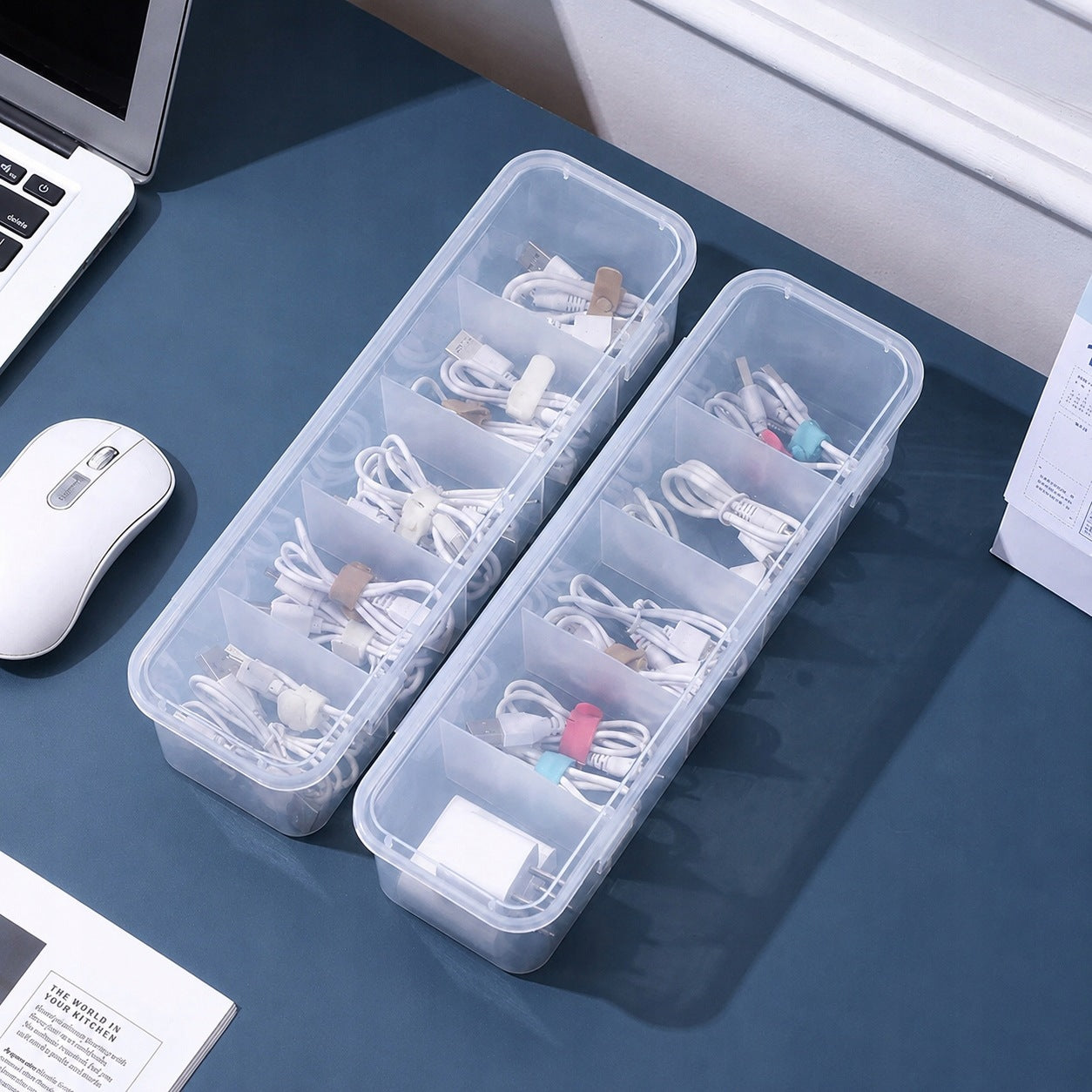CONTAINER CABLE ORGANIZER WIRES BOX LOCKABLE COMPARTMENT CASE Brand no brand