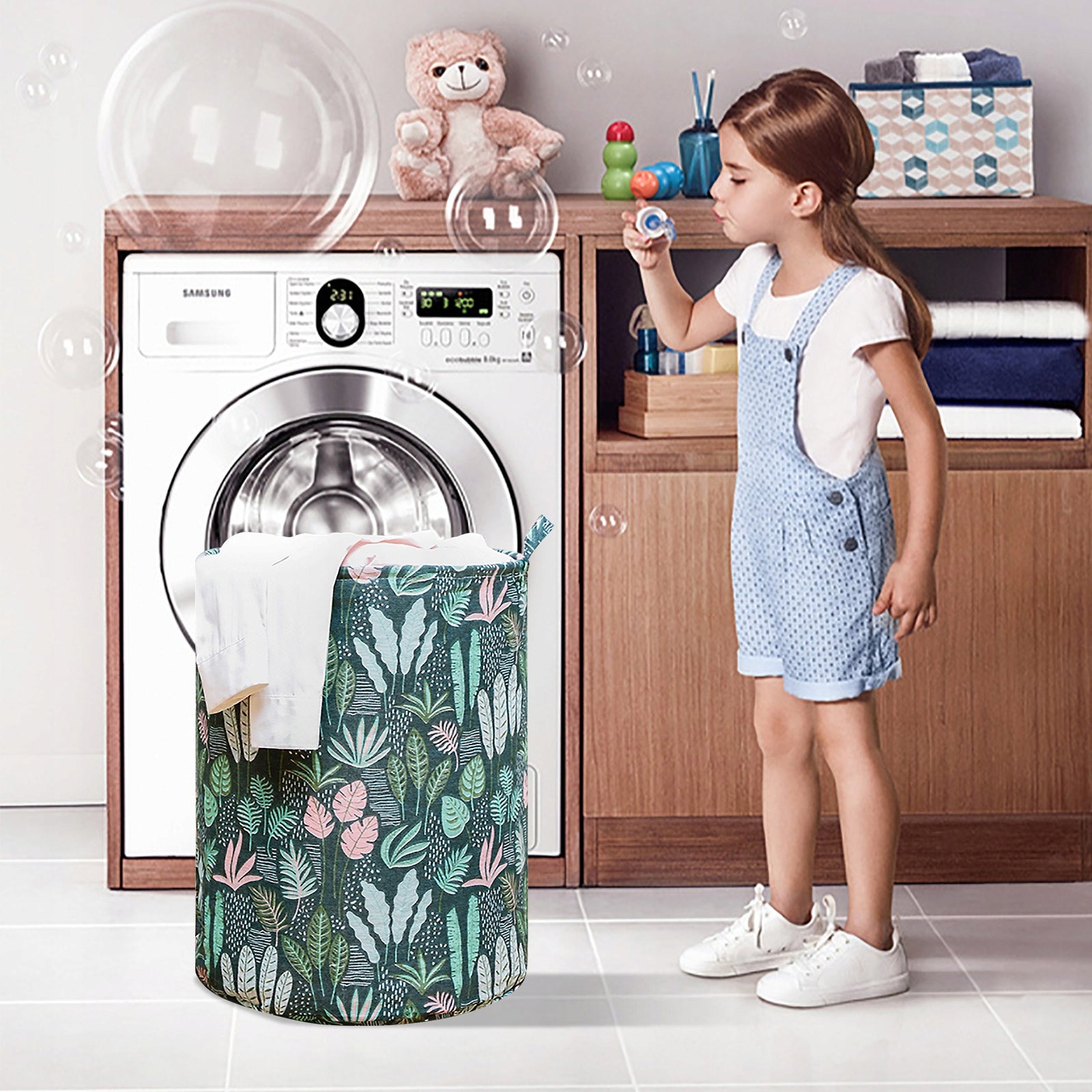 CONTAINER LAUNDRY BASKET TOYS SPACIOUS FOLDING BAG LARGE XL 60l 40x50cm Capacity 60 l