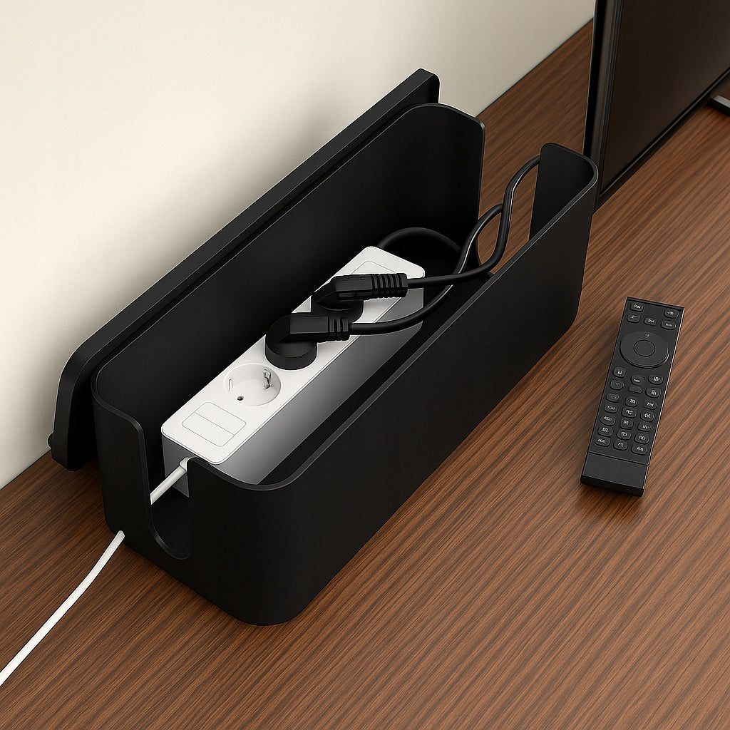 CONTAINER ORGANIZER CAN WITH CABLE COVER BOX CABLE STRIP BLACK EAN (GTIN) 5901730208924