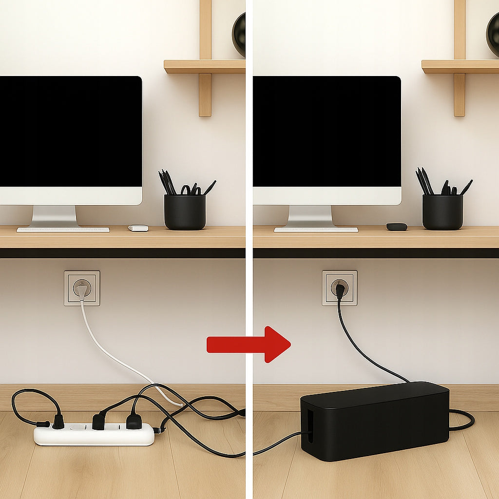 CONTAINER ORGANIZER CAN WITH CABLE COVER BOX CABLE STRIP BLACK Packaging status original