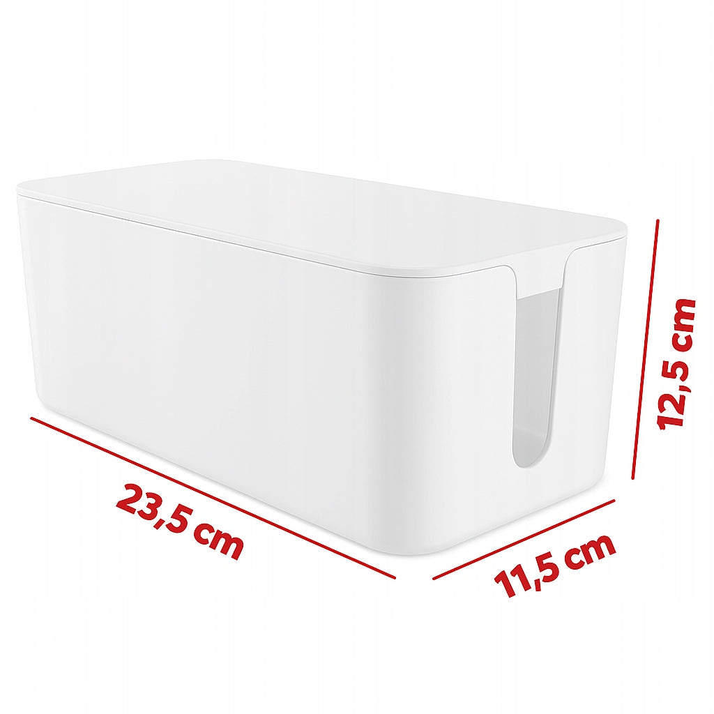 CONTAINER ORGANIZER CAN WITH CABLE COVER BOX CABLE STRIP WHITE Packaging status original