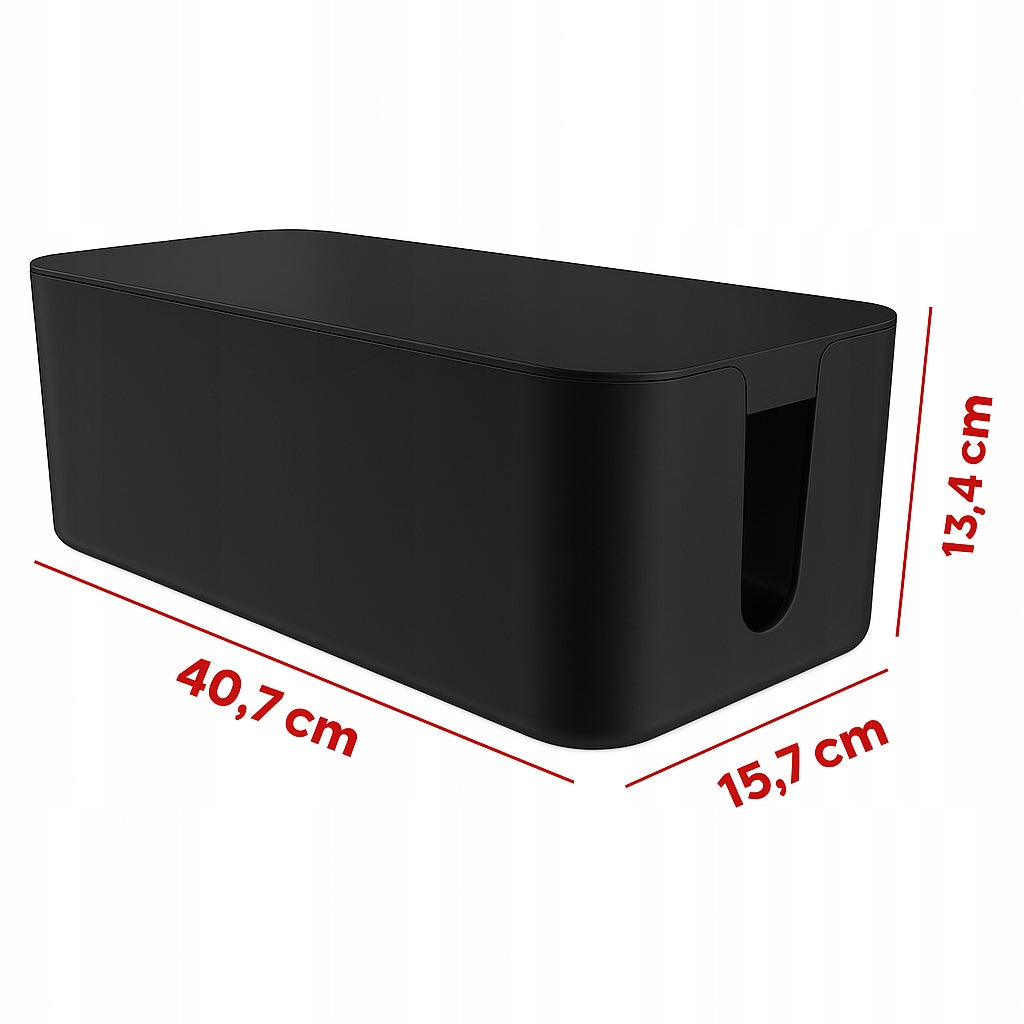 CONTAINER ORGANIZER CAN WITH CABLE COVER CAN LARGE BLACK Packaging status original
