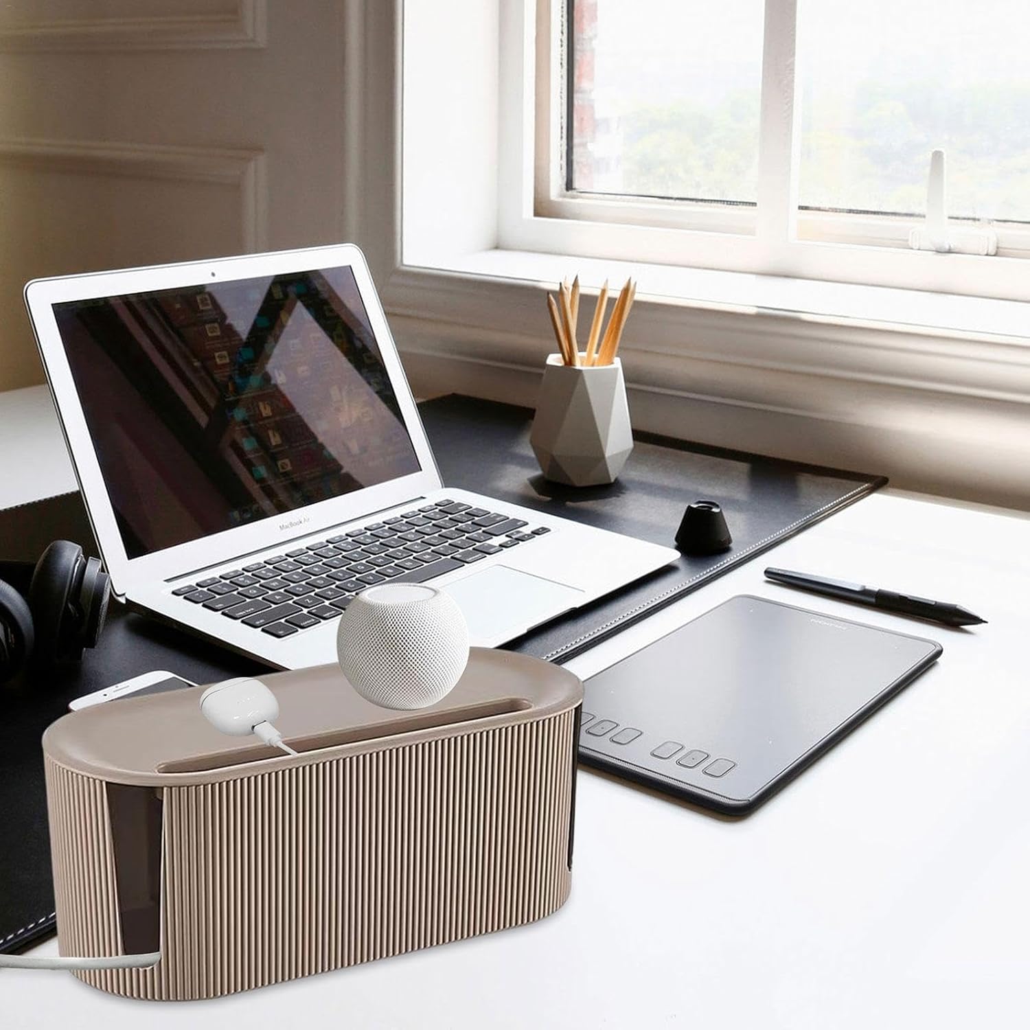 CONTAINER STYLISH CABLE ORGANIZER BOX STRIP + TOP HOLE Model ORGANIZER NA LISTWE