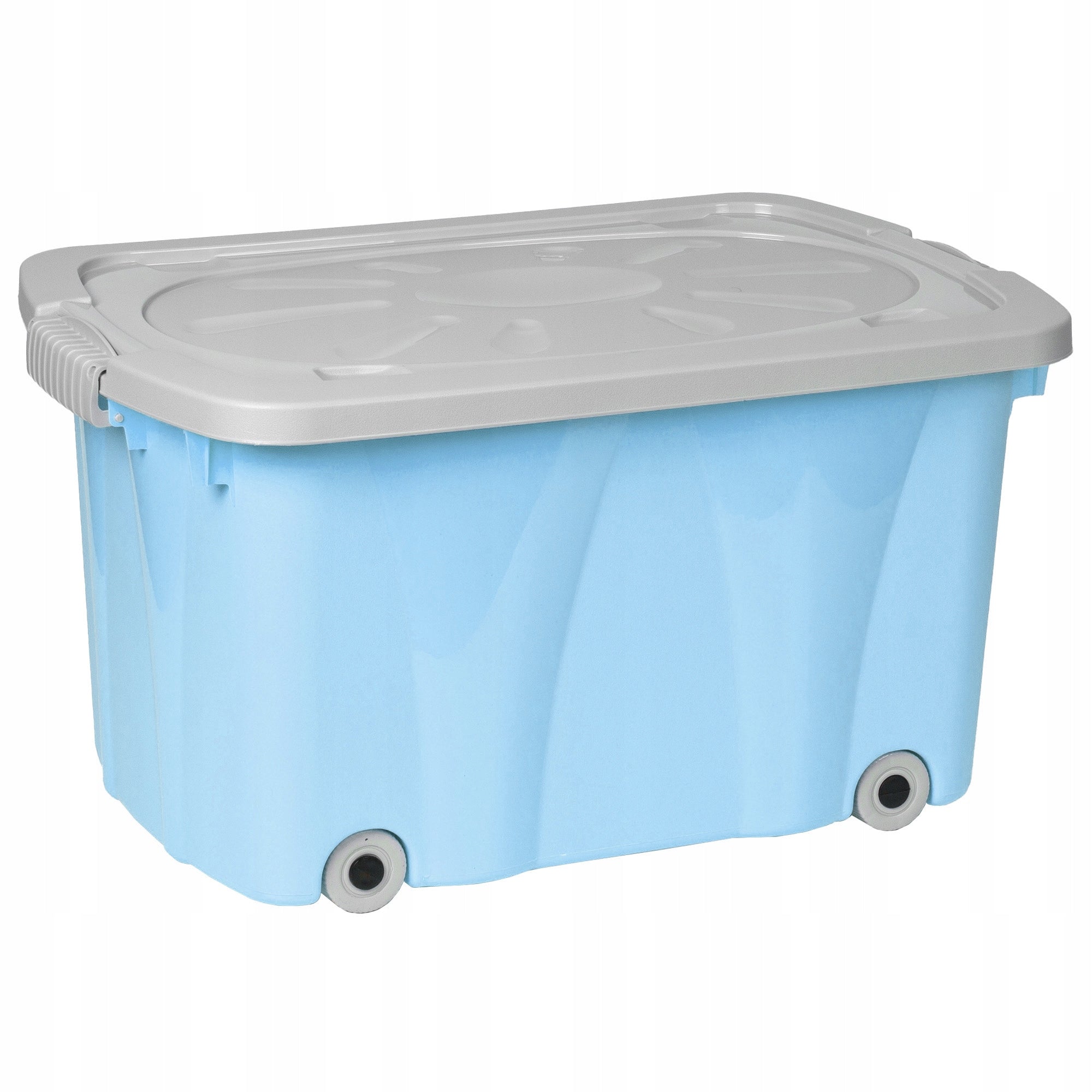 CONTAINER box TOY BOX ON WHEELS BLUE 45L