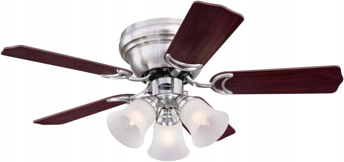 CONTEMPRA TRIO Beech/Mahogany Ceiling Fan - 90cm | Compact Chandelier Manufacturer code 72073
