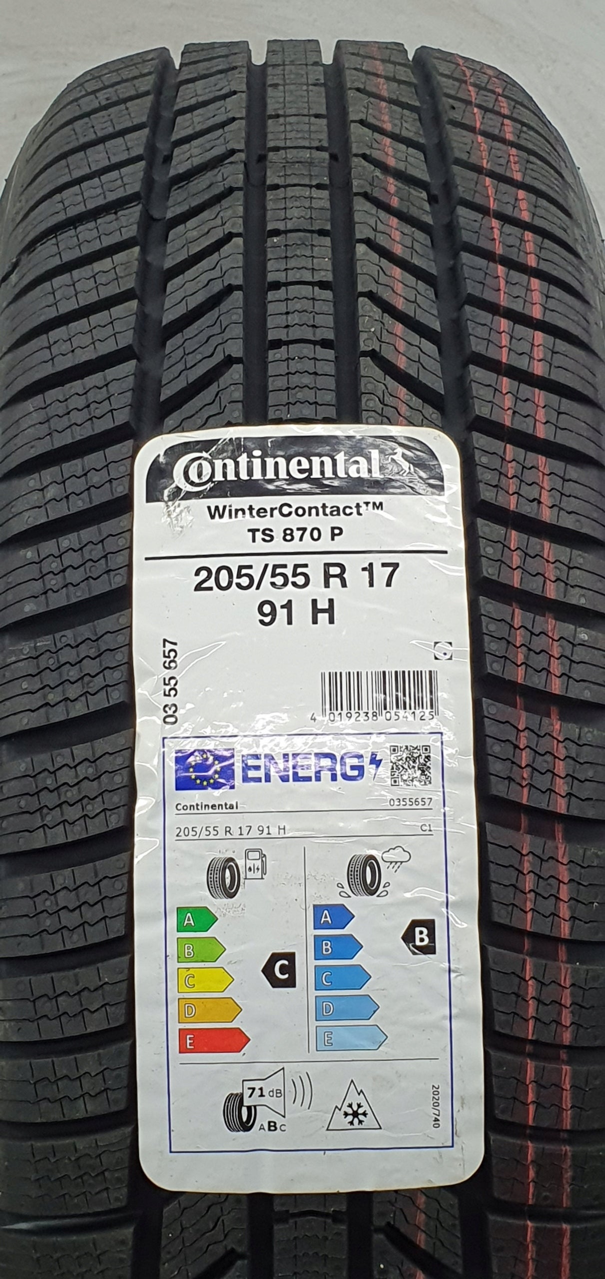 CONTINENTAL WINTERCONTACT TS870P 205/55R17 91H 205/55/17 J. NEW