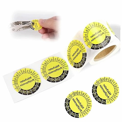 CONTROL BADGES 2025 2030 30 MM YELLOW METAL 100 PCS METAL