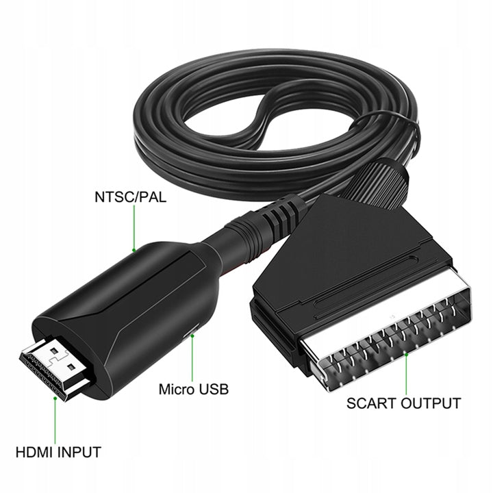 CONVERTER ADAPTER with EURO HDMI to SCART AV HD 1080p ADAPTER TV Manufacturer code 6980106510716