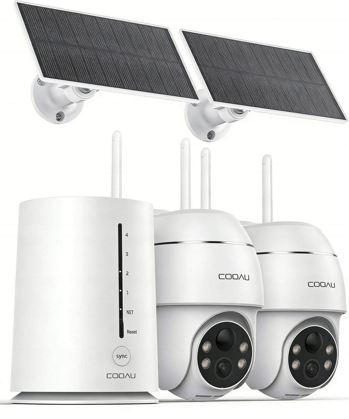 COOAU C7 3K DUAL SOLAR WIRELESS OUTDOOR IP CAMERA WITH HUB