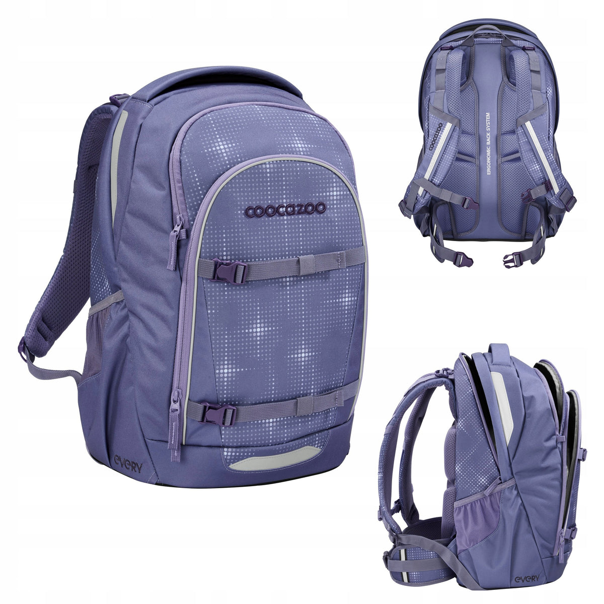 COOCAZOO SCHOOL BACKPACK EVERY LAVENDER SKY YOUTH ERGONOMIC LIGHTWEIGHT