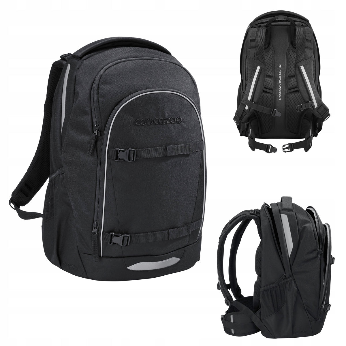 COOCAZOO SCHOOL BACKPACK EVERY MIDNIGHT BLACK YOUTH ERGONOMIC LIGHTWEIGHT