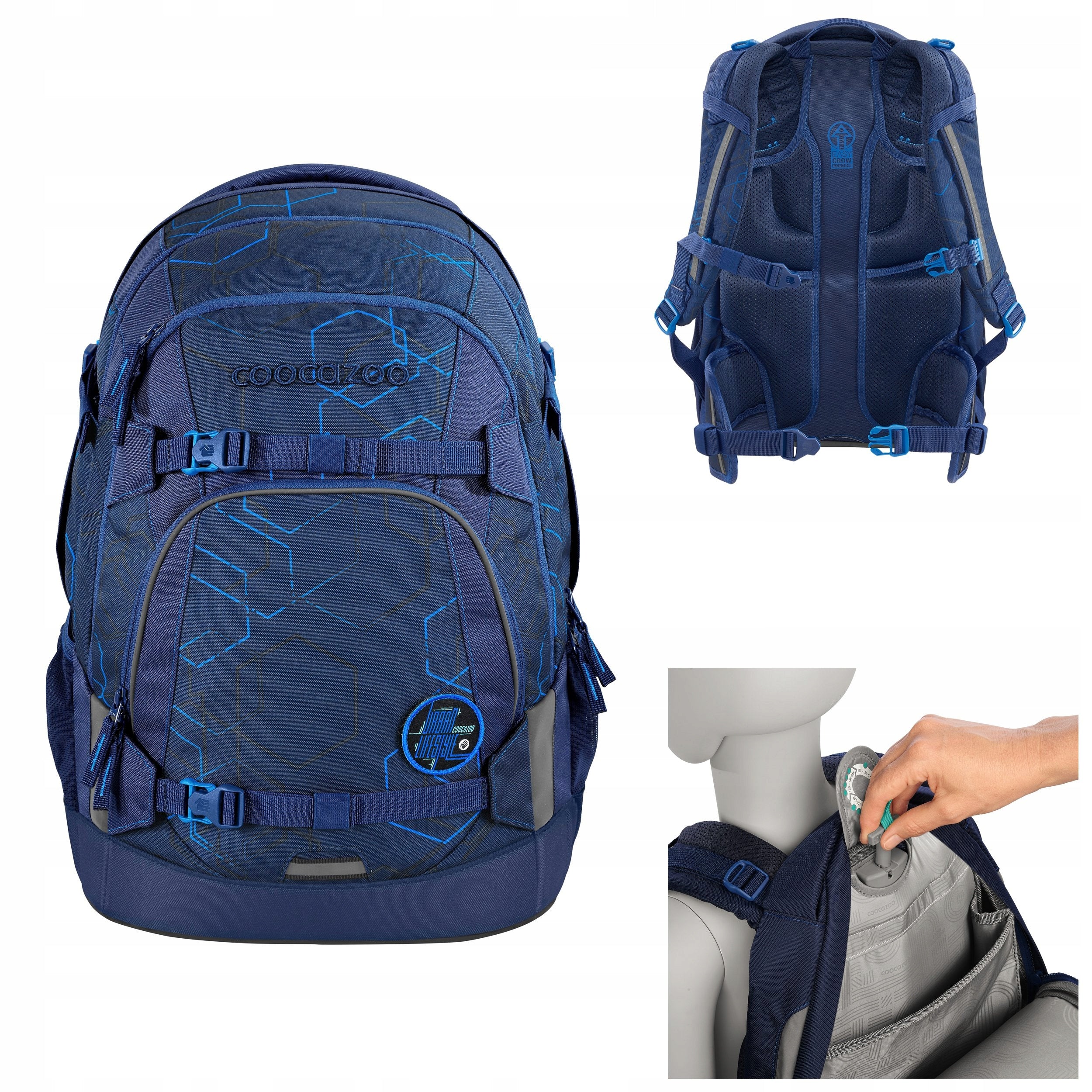 COOCAZOO school backpack 30l MATE youth adjustable height 135-180 cm