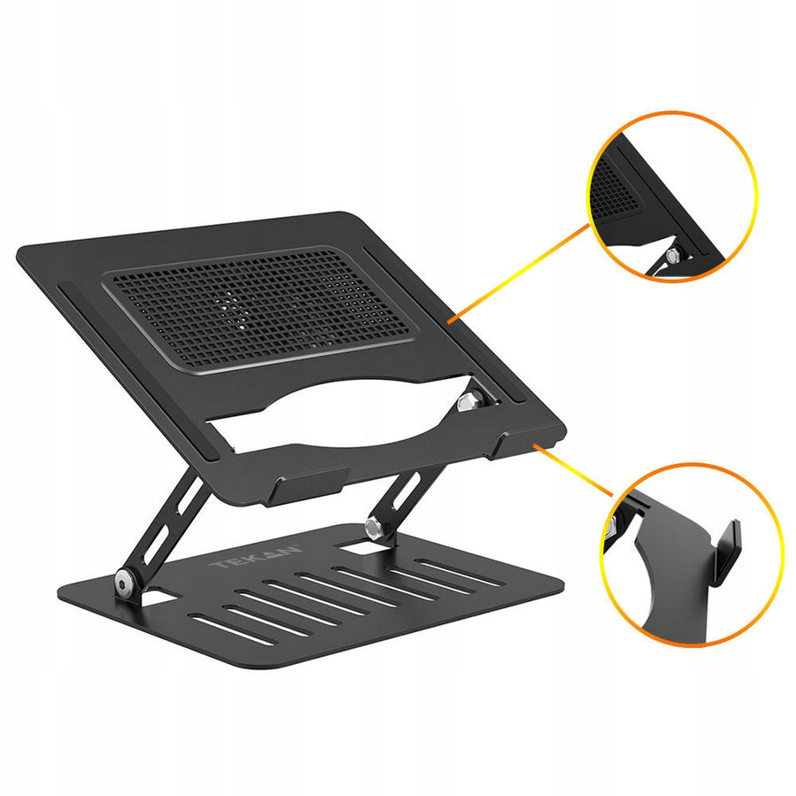 COOLING LAPTOP STAND 12-17" ADJUSTABLE ALUMINUM FOR DESK QUIET Manufacturer no brand