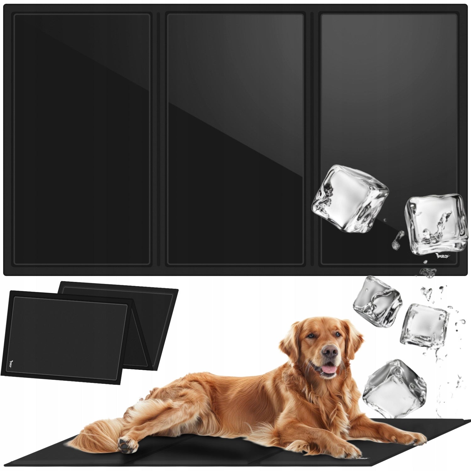 COOLING MAT FOR DOG OR CAT 110 x 70 CM BLACK XXL Manufacturer code MATA CHŁODZĄCA DLA PSA LUB KOTA 110 x 70 CM
