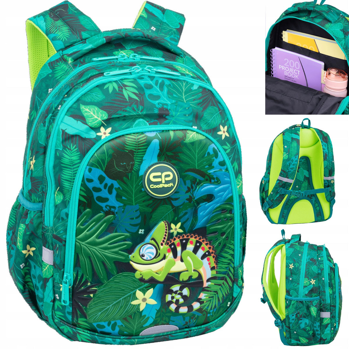 COOLPACK SCHOOL BACKPACK SATCHEL FOR CLASS 13 CHAMELEON CP