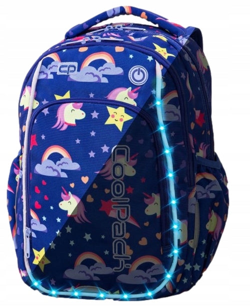 COOLPACK SCHOOL BACKPACK UNICORN LEDPACK glowing Manufacturer code A18208