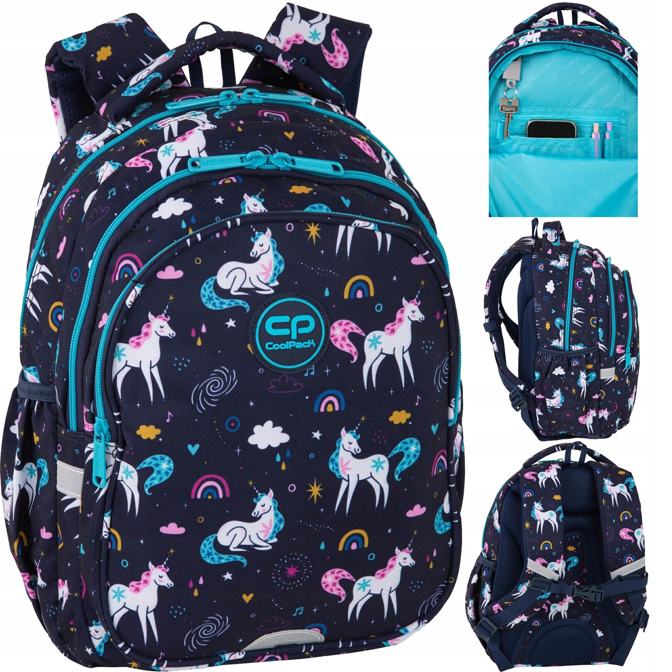 COOLPACK YOUTH SCHOOL BACKPACK FOR GIRLS MRS.UNICORN CLASS 1-3