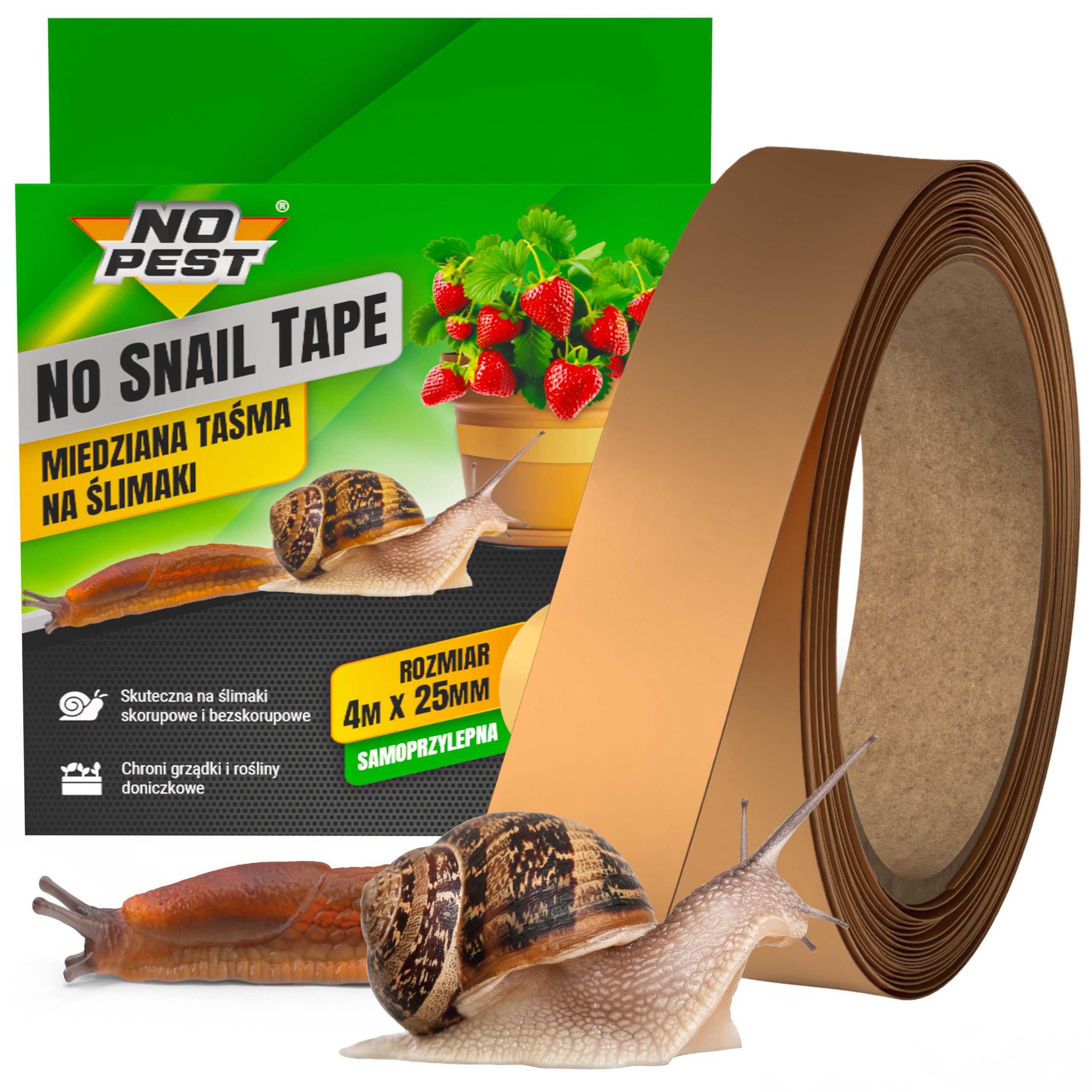 COPPER TAPE FOR SNAILS SNAIL REPELLENT SELF-ADHESIVE 25MM X 4M