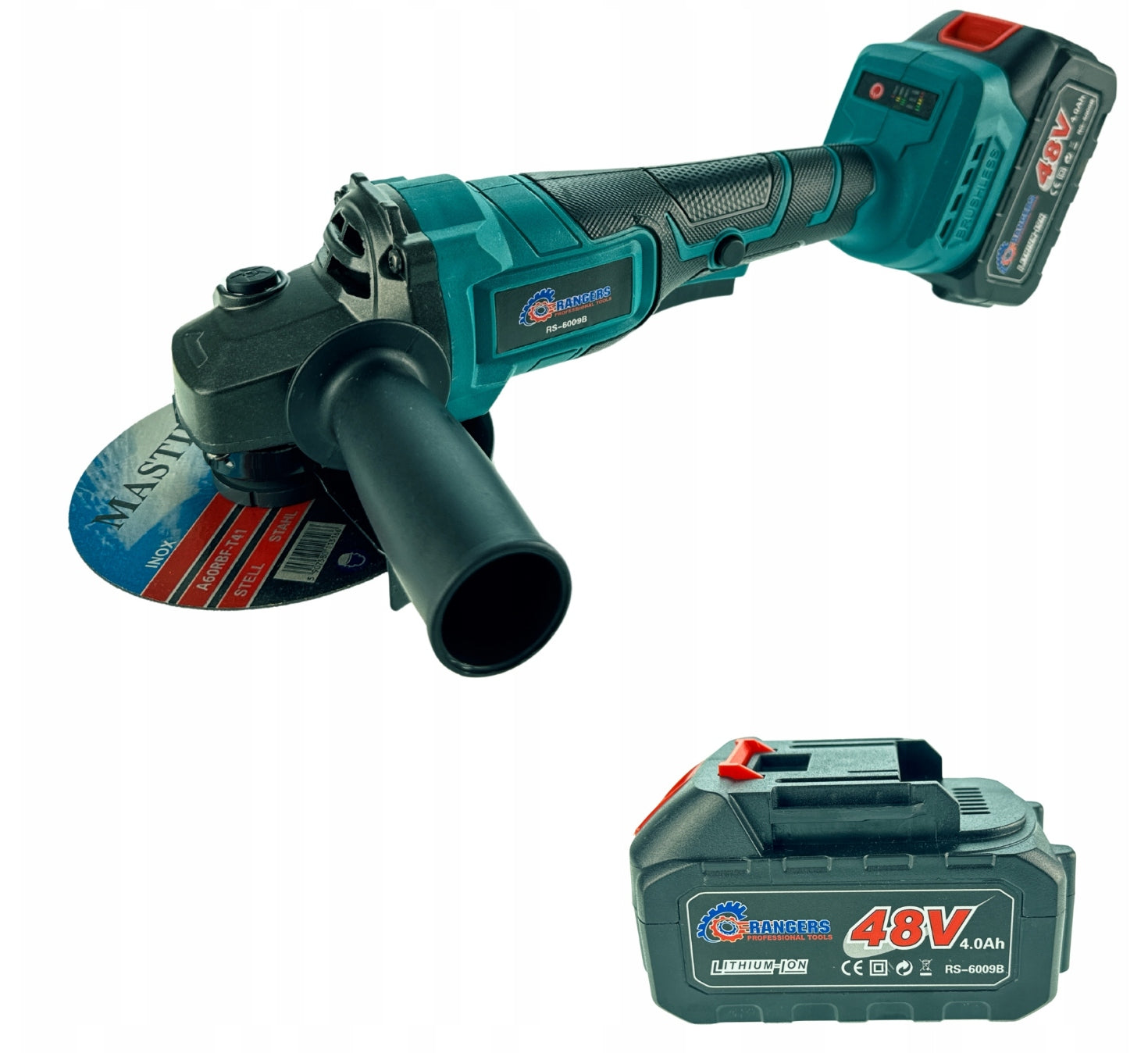 CORDLESS ANGLE GRINDER 2x AKU 48V 4AH PROFESSIONAL Manufacturer code KATALOG PRO TOOLS SZLIFIERKA