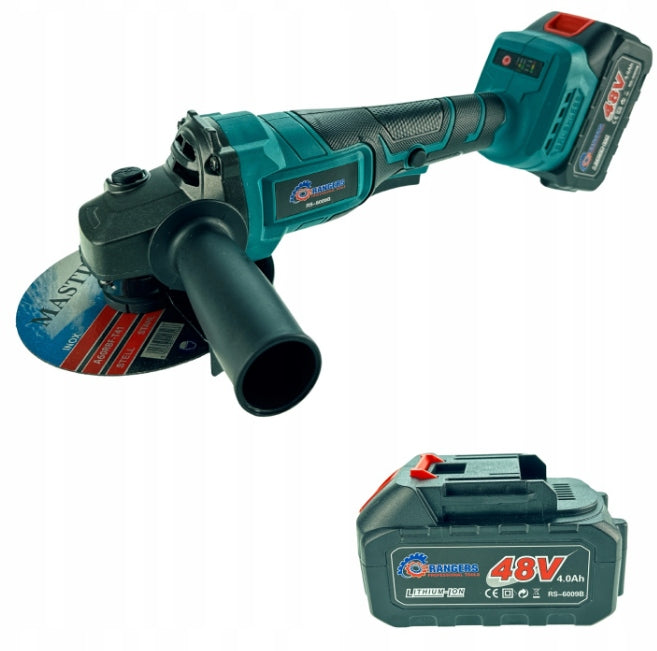 CORDLESS ANGLE GRINDER 2x AKU 48V 4AH PROFESSIONAL Manufacturer code SZLIFIERKA KĄTOWA KĄTÓWKA AKUMULATOROWA