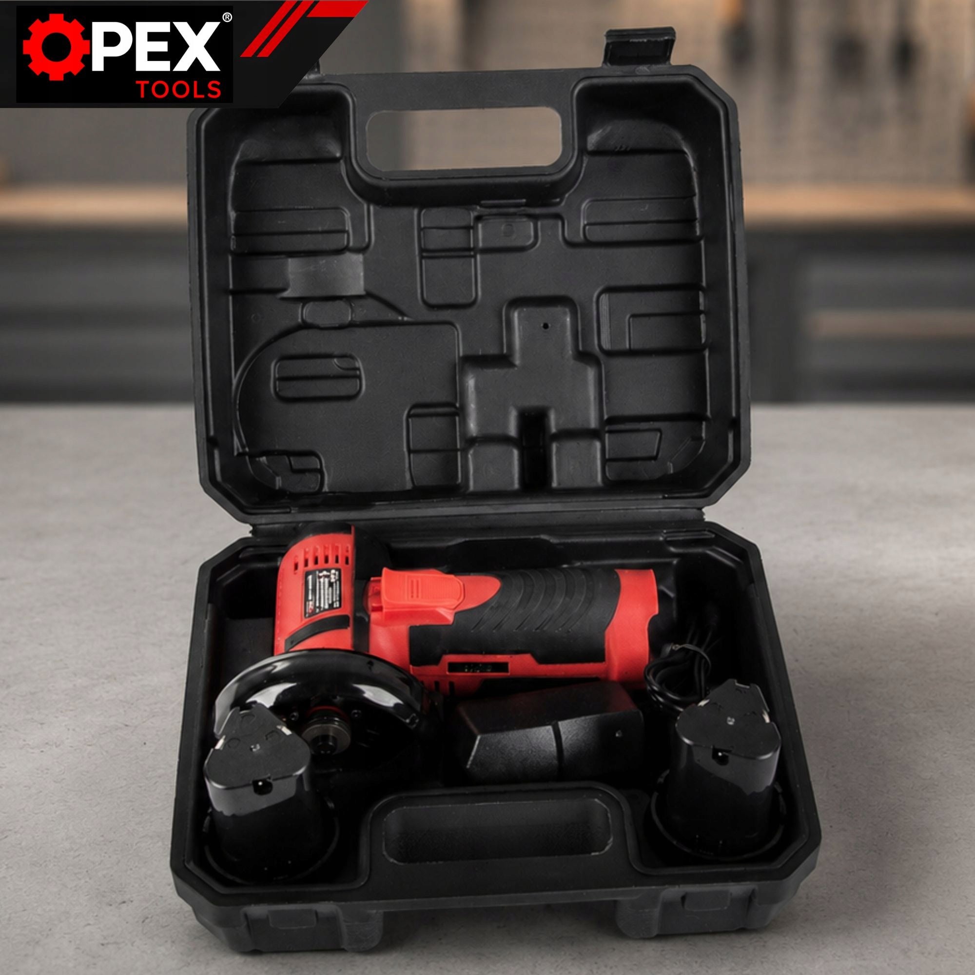 CORDLESS ANGLE GRINDER 800W 2x BATTERY 2 DISC SUITCASE SET Packaging status original