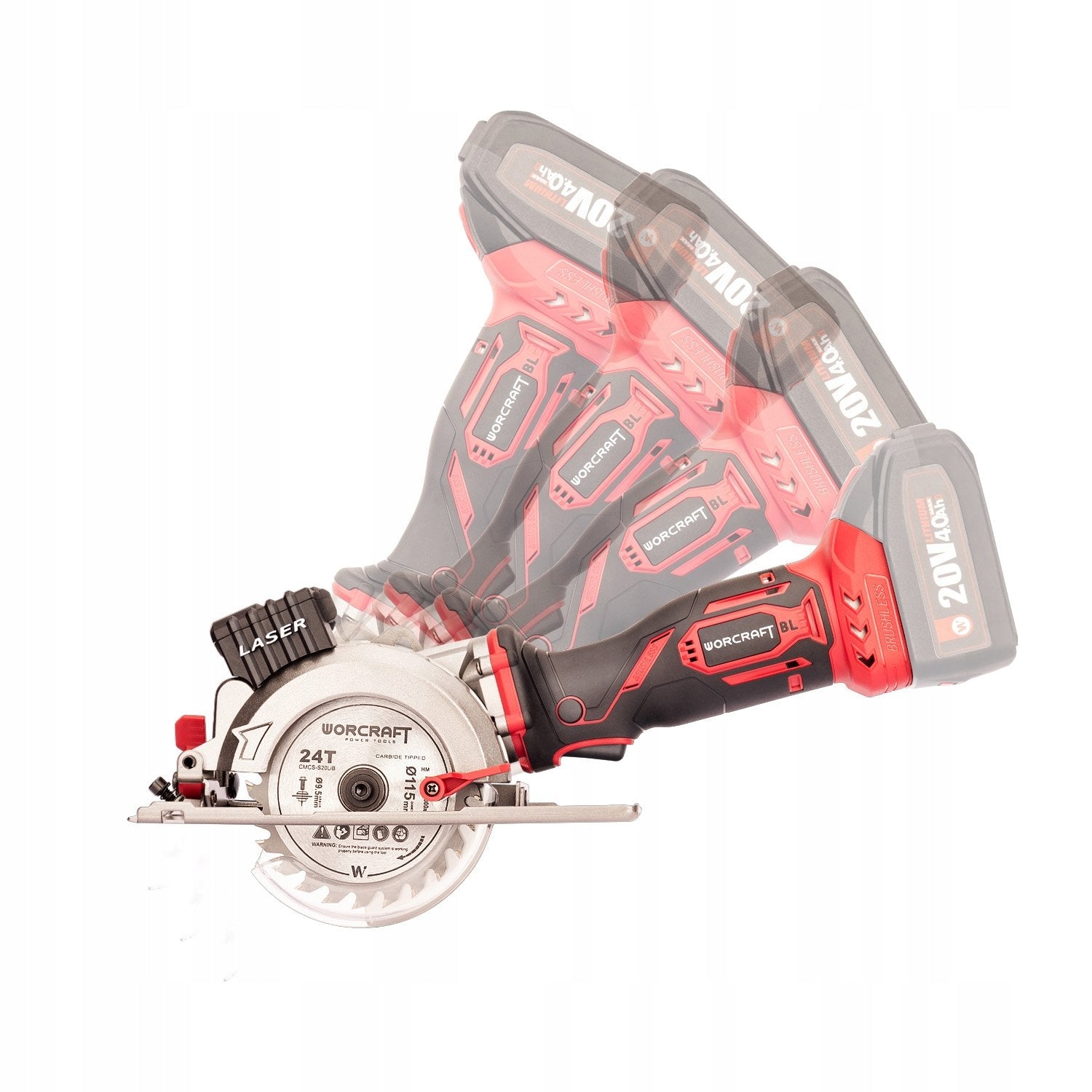 CORDLESS BRUSHLESS MINI CIRCULAR SAW 115mm GIFT FOR DAD Brand Worcraft